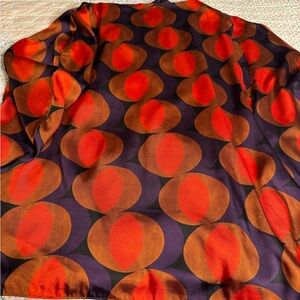 Zara Red and Orange Patterned Mini Dress